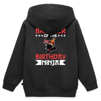 Aikido Warrior Punch Kick Sword Swordfighting - Sweat Premium à capuche zippé enfant bio - noir - Dos - AI Model Kid Male (0cm)