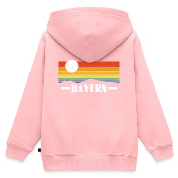 Bayern - Kinder Premium Organic Zip Hoodie - Rosa - Hinten - AI Model Kid Female (0cm)