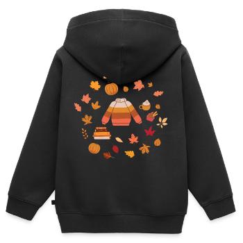 shirt for bookworm gift for a coffee lover tshirt - Kids Premium Organic Zip-up Hoodie - black - Back - AI Model Kid Male (0cm)