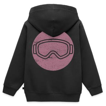 Ski - Ski holiday and skiing retro - Kids Premium Organic Zip-up Hoodie - black - Back - AI Model Kid Male (0cm)