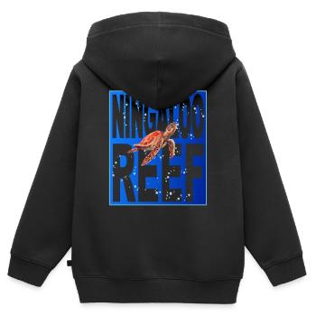 Ningaloo Reef - Australia - Kinder Premium Organic Zip Hoodie - Schwarz - Hinten - AI Model Kid Male (0cm)