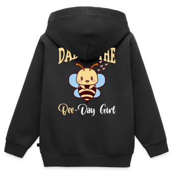 Celebration Candle Birthday Cake T-shirt Design - Kinder Premium Organic Zip Hoodie - Schwarz - Hinten - AI Model Kid Male (0cm)