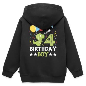 Celebration Candle Birthday Cake Collection - Kinder Premium Organic Zip Hoodie - Schwarz - Hinten - AI Model Kid Male (0cm)