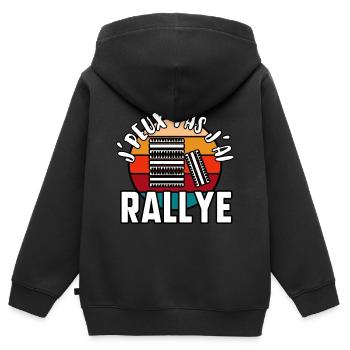 J’peux pas j’ai rallye - Sweat Premium à capuche zippé enfant bio - noir - Dos - AI Model Kid Male (0cm)