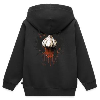 Ail - Sweat Premium à capuche zippé enfant bio - noir - Dos - AI Model Kid Male (0cm)