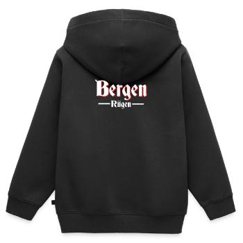Bergen Rügen - Kinder Premium Organic Zip Hoodie - Schwarz - Hinten - AI Model Kid Male (0cm)