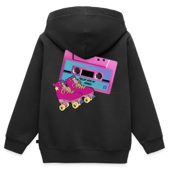 ROLLIN' AVEC MES HOMIES - Sweat Premium à capuche zippé enfant bio - noir - Dos - AI Model Kid Male (0cm)