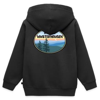 Königs wusterhausen - Kinder Premium Organic Zip Hoodie - Schwarz - Hinten - AI Model Kid Male (0cm)