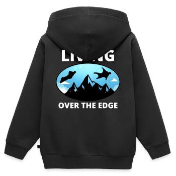 Wingsuit fliegen Base Jumping Fallschirmspringen Wingsuiting - Kinder Premium Organic Zip Hoodie - Schwarz - Hinten - AI Model Kid Male (0cm)