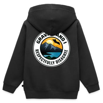 Wingsuit fliegen Base Jumping Fallschirmspringen Wingsuiting - Kinder Premium Organic Zip Hoodie - Schwarz - Hinten - AI Model Kid Male (0cm)