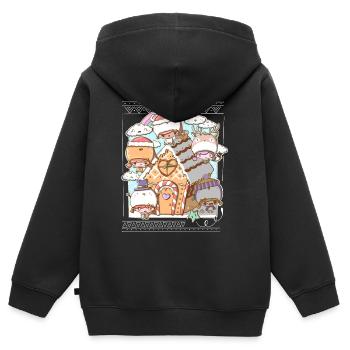 Christmas Ginger Bread House - Kids Premium Organic Zip-up Hoodie - black - Back - AI Model Kid Male (0cm)