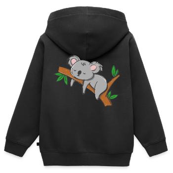 Koala bear Koala sleeping. Great for sleeping. - Kids Premium Organic Zip-up Hoodie - black - Back - AI Model Kid Male (0cm)