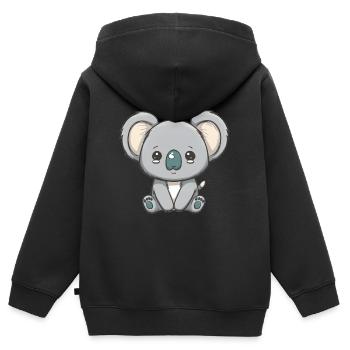 Cute baby koala sad koala bear cries - Kids Premium Organic Zip-up Hoodie - black - Back - AI Model Kid Male (0cm)