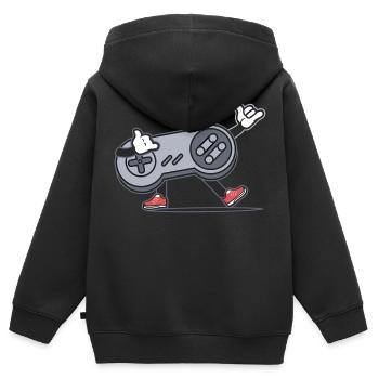 Gamer Retro console video games - Kids Premium Organic Zip-up Hoodie - black - Back - AI Model Kid Male (0cm)