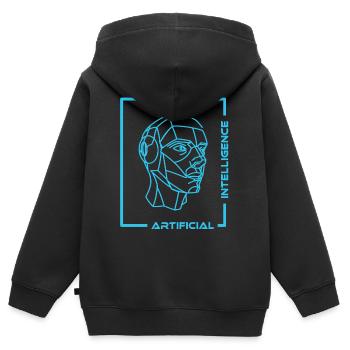 Artificial Intelligence - Kinder Premium Organic Zip Hoodie - Schwarz - Hinten - AI Model Kid Male (0cm)