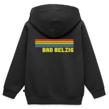 Bad Belzig - Kinder Premium Organic Zip Hoodie - Schwarz - Hinten - AI Model Kid Male (0cm)