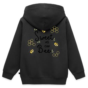 Sweet as can Bee - Kinder Premium Organic Zip Hoodie - Schwarz - Hinten - AI Model Kid Male (0cm)