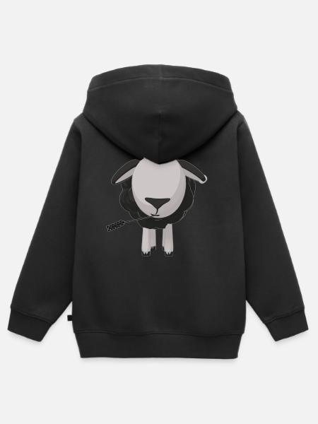 Max The Sheep - Kids Premium Organic Zip-up Hoodie - black
