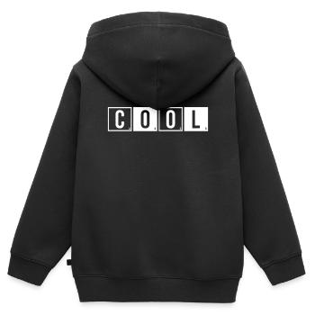Soyez cool - Sei Cool Spruch - Sweat Premium à capuche zippé enfant bio - noir - Dos - AI Model Kid Male (0cm)