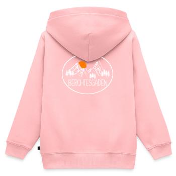 Berchtesgaden - Kinder Premium Organic Zip Hoodie - Rosa - Hinten - AI Model Kid Female (0cm)