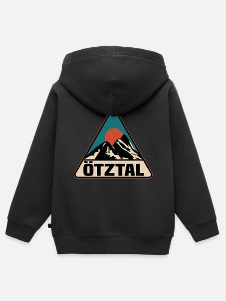 Ötztal - Kinder Premium Organic Zip Hoodie - Schwarz