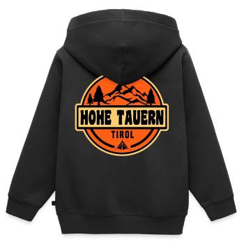 Hohe Tauern - Kinder Premium Organic Zip Hoodie - Schwarz - Hinten - AI Model Kid Male (0cm)