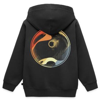 Boule de bowling vintage - Sweat Premium à capuche zippé enfant bio - noir - Dos - AI Model Kid Male (0cm)