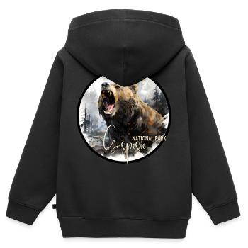 Gaspesie National Park - Kinder Premium Organic Zip Hoodie - Schwarz - Hinten - AI Model Kid Male (0cm)
