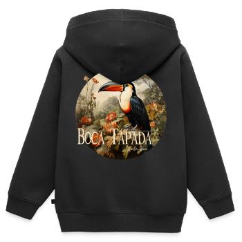 Boca Tapada Costa Rica Toucan - Kids Premium Organic Zip-up Hoodie - black - Back - AI Model Kid Male (0cm)