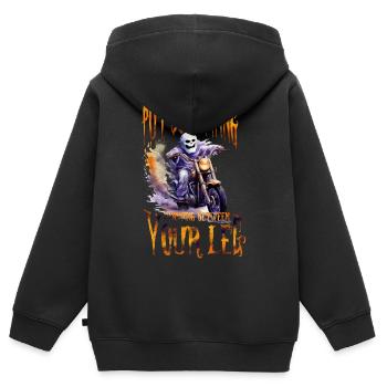 Halloween Pumpkin Horror - Kids Premium Organic Zip-up Hoodie - black - Back - AI Model Kid Male (0cm)