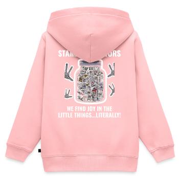 Briefmarkensammler Sammler Philatelist - Kinder Premium Organic Zip Hoodie - Rosa - Hinten - AI Model Kid Female (0cm)