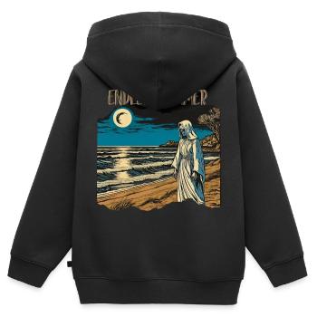 Endless Summer - Kids Premium Organic Zip-up Hoodie - black - Back - AI Model Kid Male (0cm)