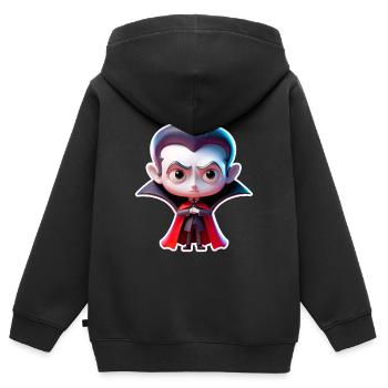 Little Vampire - Kinder Premium Organic Zip Hoodie - Schwarz - Hinten - AI Model Kid Male (0cm)