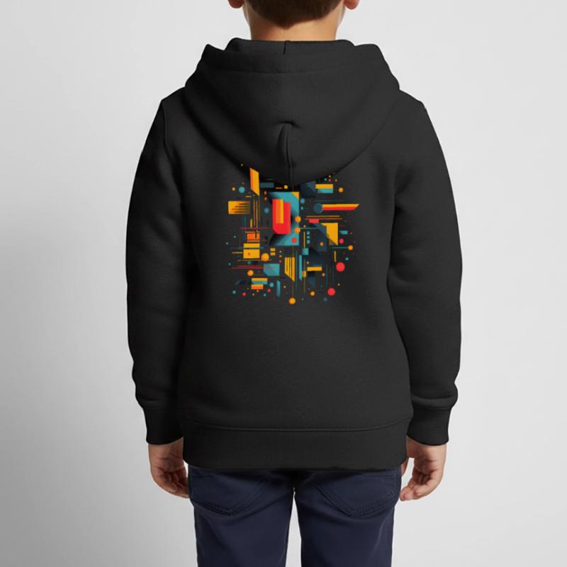 Figures Math Shapes Circle Rectangle Geometry Kids Premium Organic Zip-up Hoodie