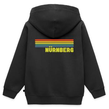 Nürnberg - Kinder Premium Organic Zip Hoodie - Schwarz - Hinten - AI Model Kid Male (0cm)