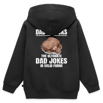 Rock Collecting Rockhounding Funny Geology Dad - Kids Premium Organic Zip-up Hoodie - black - Back - AI Model Kid Male (0cm)