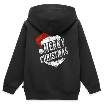 Merry christmas Noël - Kids Premium Organic Zip-up Hoodie - black - Back - AI Model Kid Male (0cm)