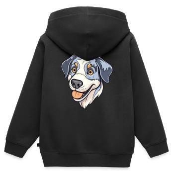Moscow Watchdog Dog Breed Cartoon Kawaii Illustrat - Kids Premium Organic Zip-up Hoodie - black - Back - AI Model Kid Male (0cm)
