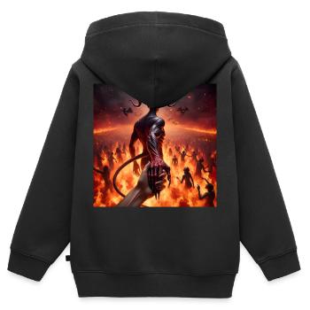 Folgt mir in den Abgrund - Infernal Devil's Pact #04 - Kinder Premium Organic Zip Hoodie - Schwarz - Hinten - AI Model Kid Male (0cm)