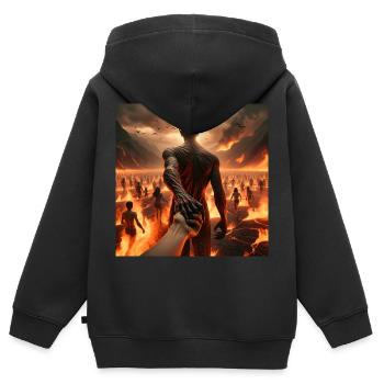 Folge mir in den Abgrund - Infernal Devil's Pact #03 - Kinder Premium Organic Zip Hoodie - Schwarz - Hinten - AI Model Kid Male (0cm)