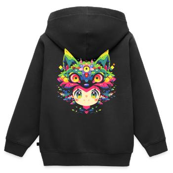 Spirit Animal - Kinder Premium Organic Zip Hoodie - Schwarz - Hinten - AI Model Kid Male (0cm)