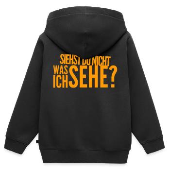 ich sehe so vieles - Kinder Premium Organic Zip Hoodie - Schwarz - Hinten - AI Model Kid Male (0cm)