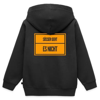 so süß - Kinder Premium Organic Zip Hoodie - Schwarz - Hinten - AI Model Kid Male (0cm)