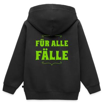 Plan B - Kinder Premium Organic Zip Hoodie - Schwarz - Hinten - AI Model Kid Male (0cm)