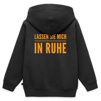 lass das - Kinder Premium Organic Zip Hoodie - Schwarz - Hinten - AI Model Kid Male (0cm)