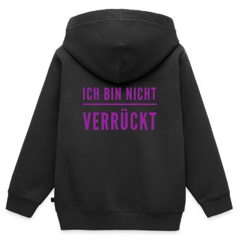 total normal - Kinder Premium Organic Zip Hoodie - Schwarz - Hinten - AI Model Kid Male (0cm)