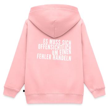 offensichtlich ein Fehler - Kinder Premium Organic Zip Hoodie - Rosa - Hinten - AI Model Kid Female (0cm)