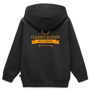 stört mich nicht - Kinder Premium Organic Zip Hoodie - Schwarz - Hinten - AI Model Kid Male (0cm)