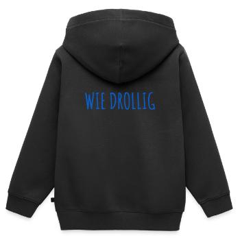 wie süß - Kinder Premium Organic Zip Hoodie - Schwarz - Hinten - AI Model Kid Male (0cm)