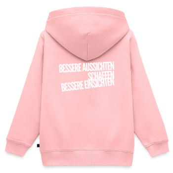 bessere Aussichten - Kinder Premium Organic Zip Hoodie - Rosa - Hinten - AI Model Kid Female (0cm)